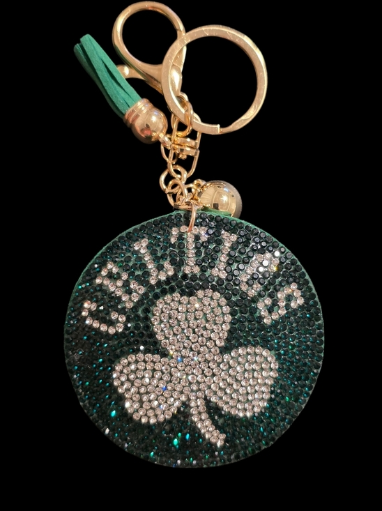 charmed by slg Accessories - Boston Celtics Rhinestone Bag Charm⁸ Keychain